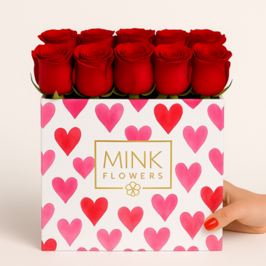 Caja Mink Corazones